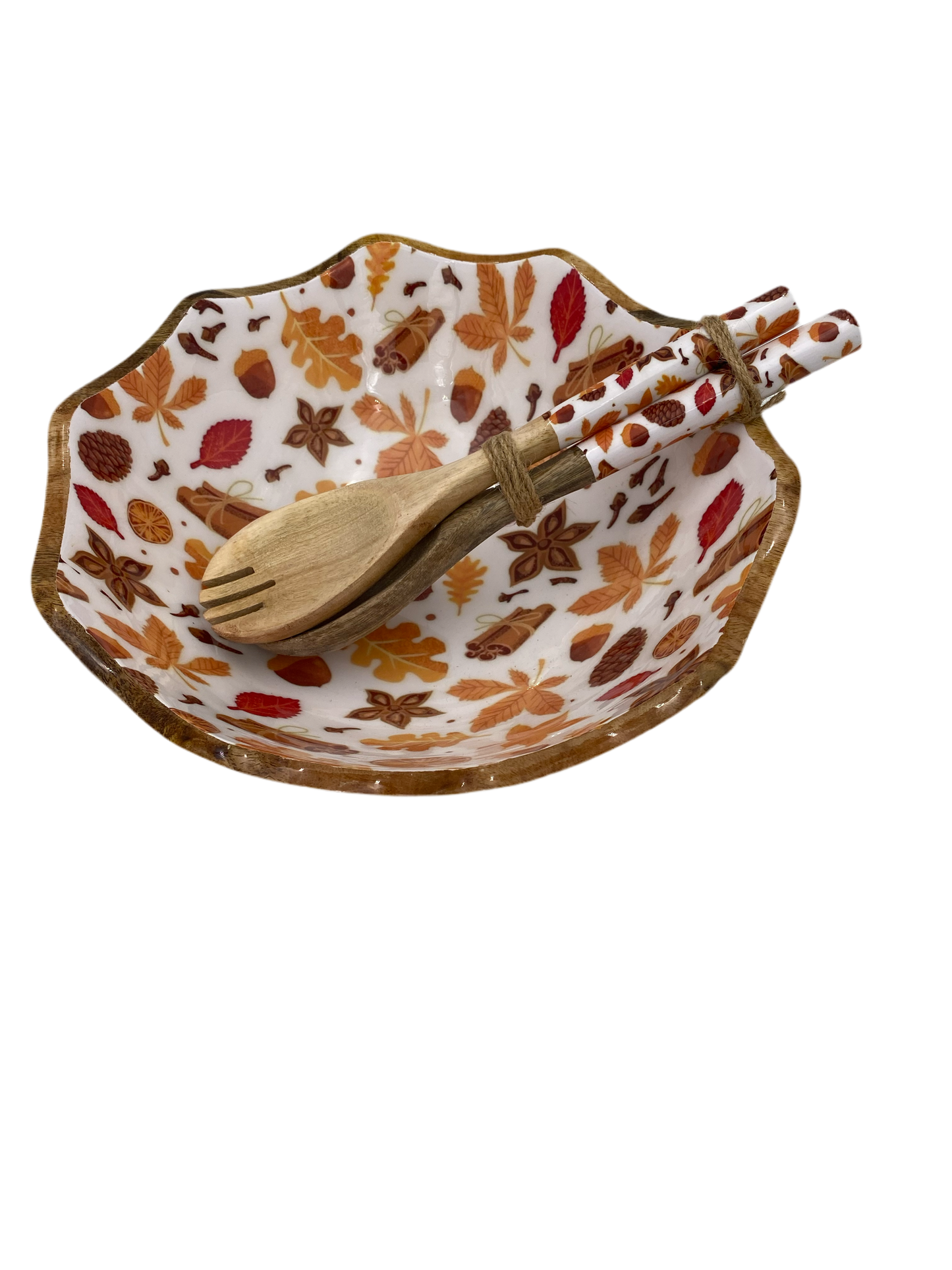 Decorative wood bowl