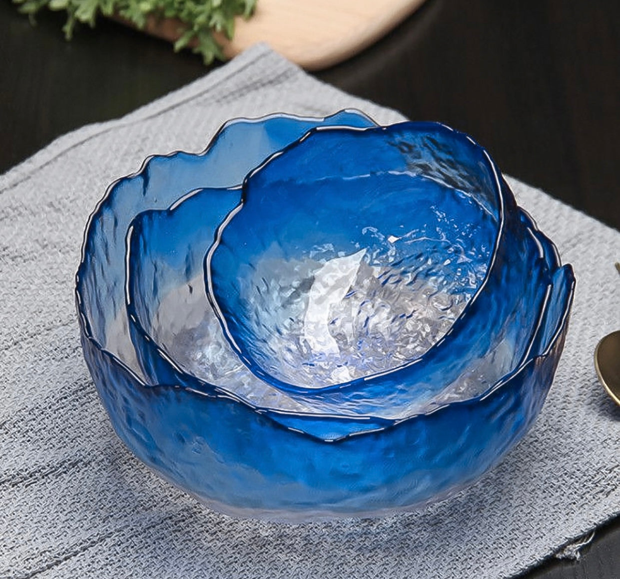 3 Pcs Fruit Glass Bowl Set