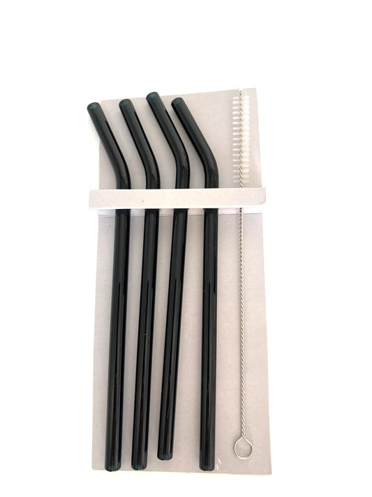 5 Pcs Glass Straw Set