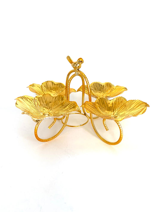 4 Tiers- Golden Stainless Steel Serving Platter