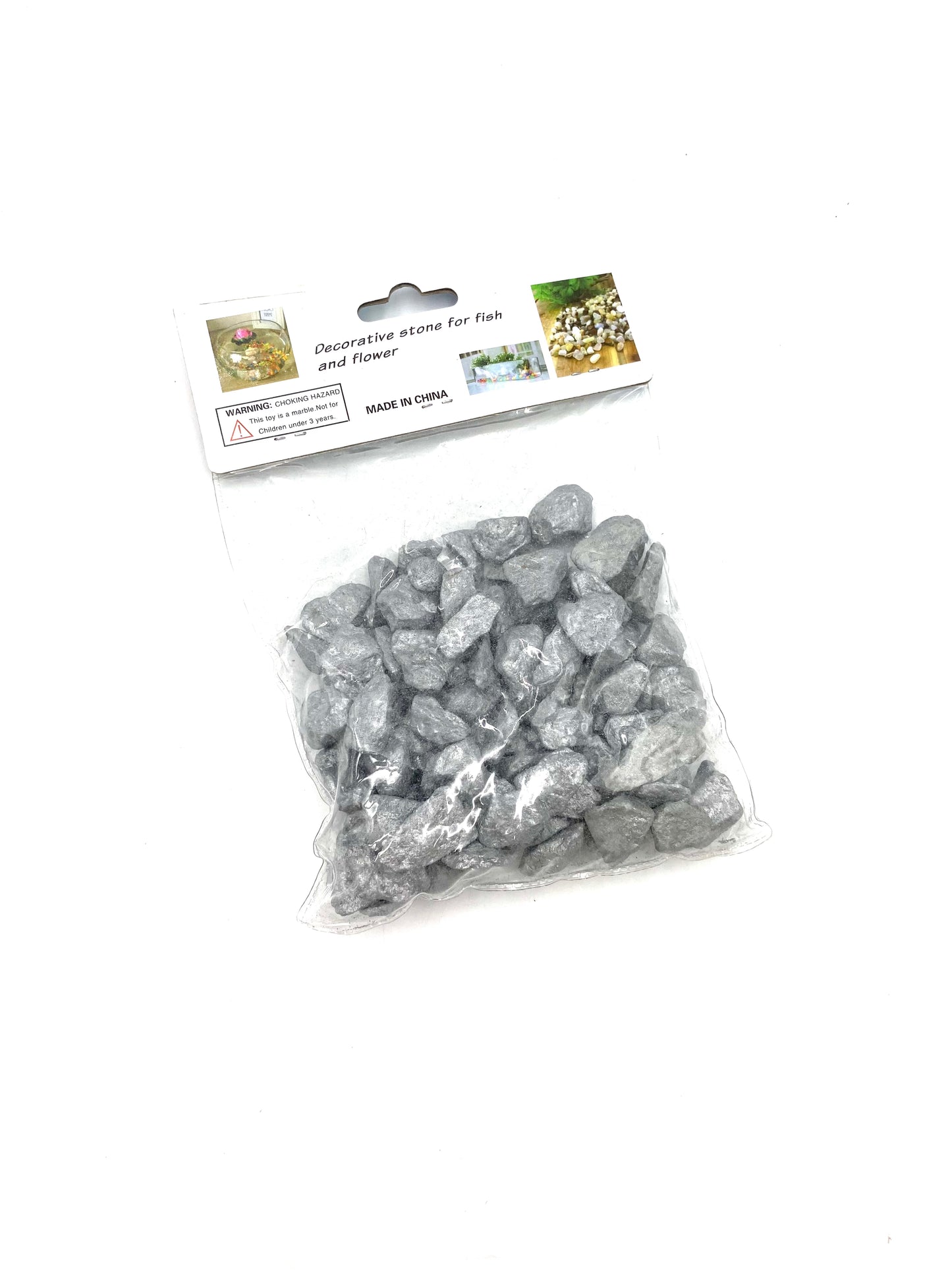 Decorative Silver Pebbles For Fish & Flower