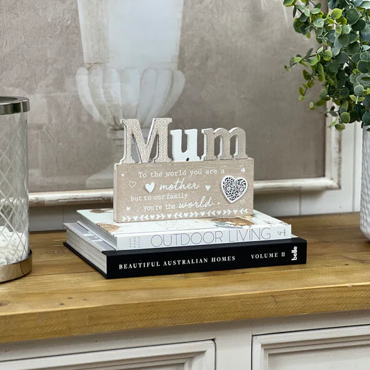 Wooden customized stand “MUM”