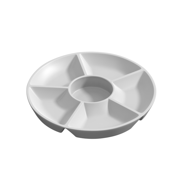 Melamine Divided Snack Serving Tray