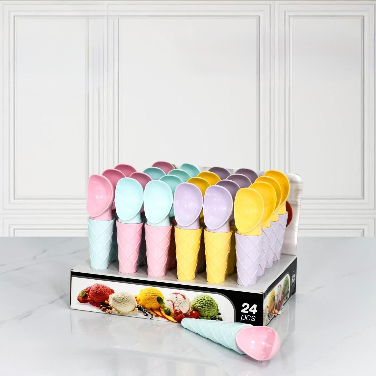 1 Piece Ice Cream Plastic Spoon