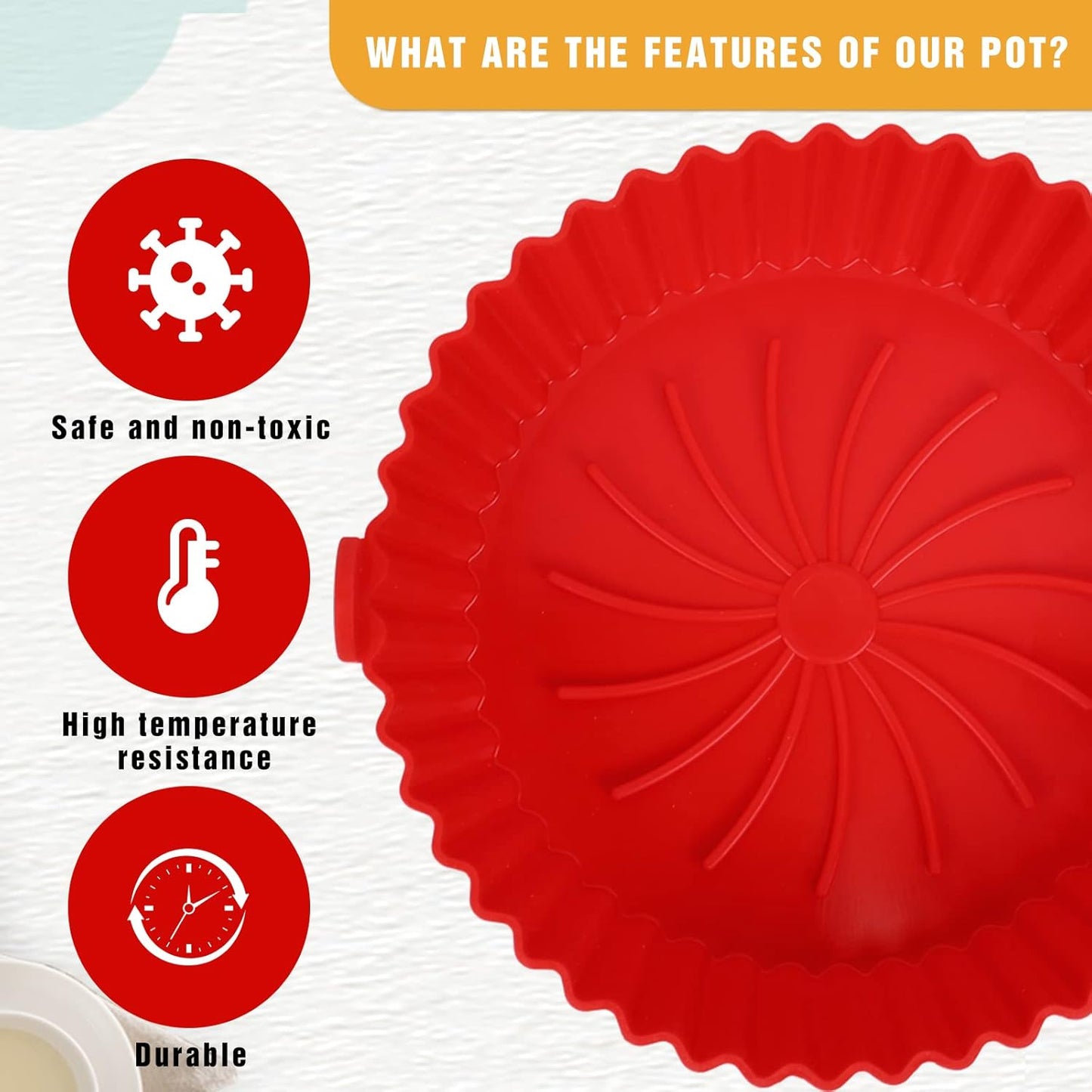 Air Fryer Silicone Baking Tray