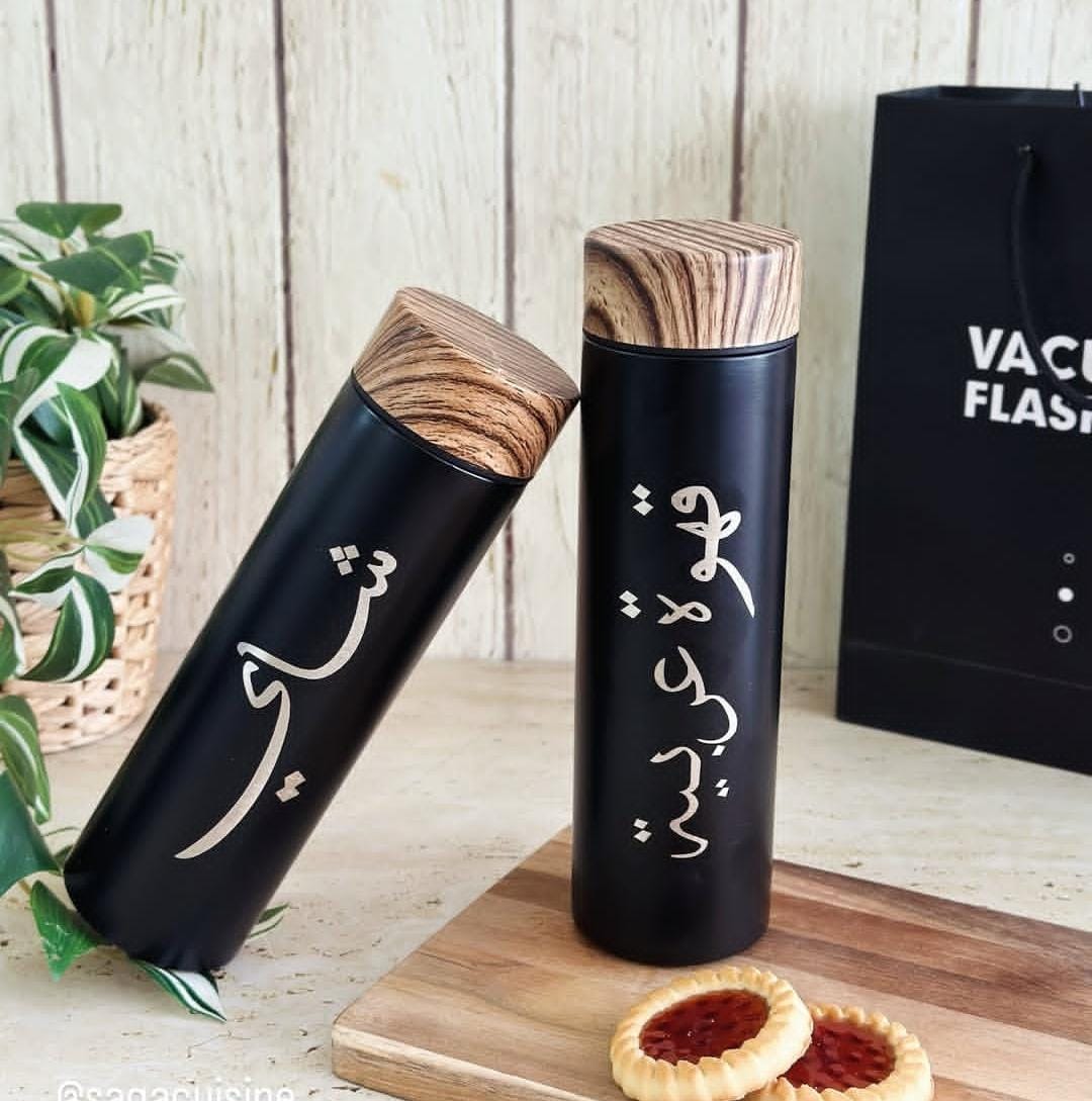 2 PCs Stainless Steel Vacuum Flask Set