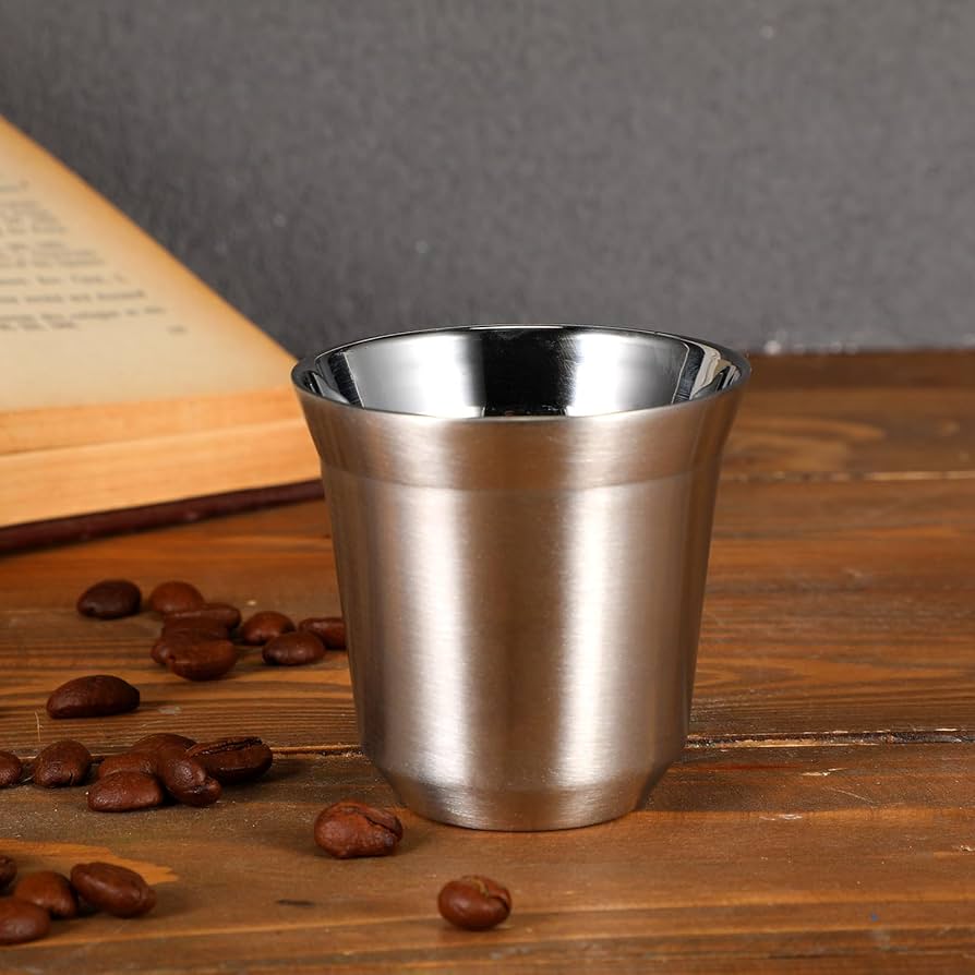 Espresso Cup 80 ml Double Walled Stainless Steel