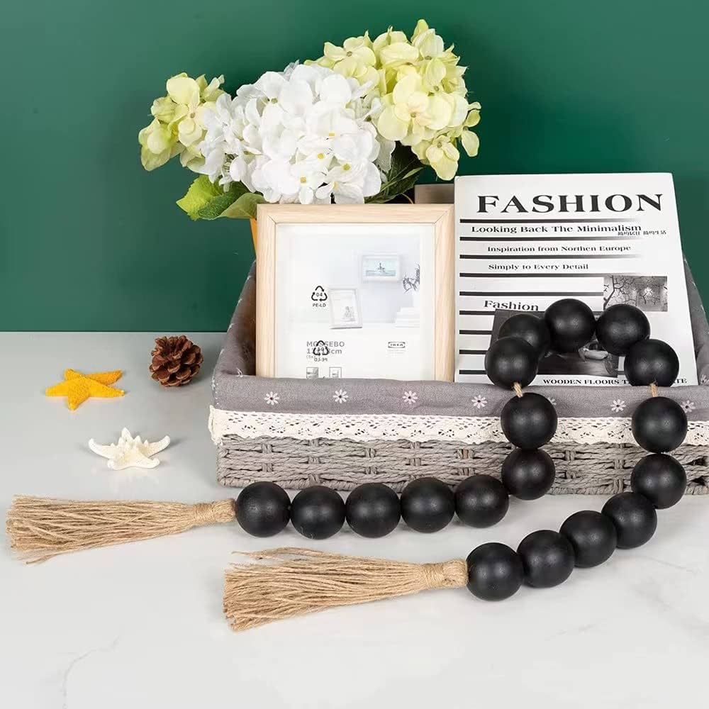 Large Wood Bead Garland