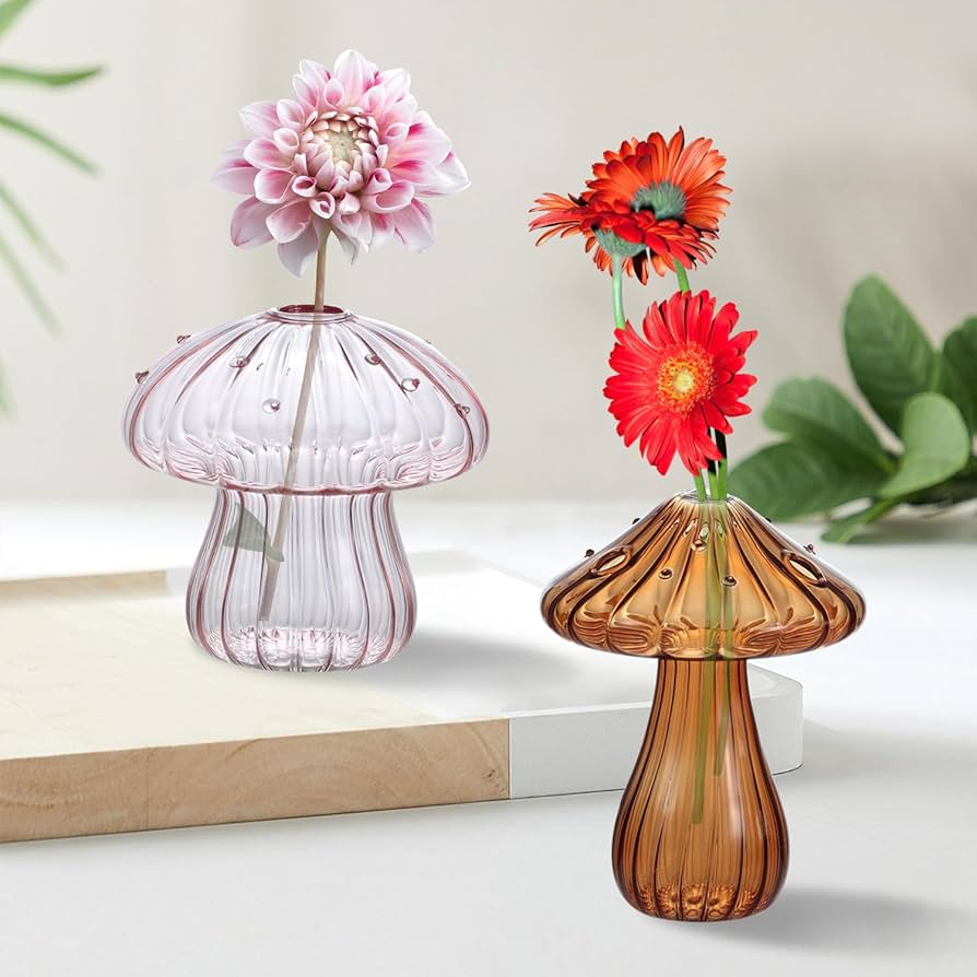Mushroom Glass Vase