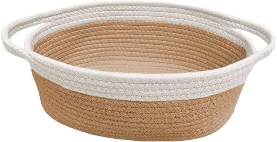 5 PCs Square Cotton Woven Storage Basket Set