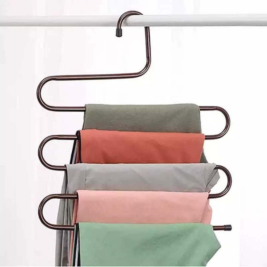 3D S-Shaped Stainless Steel Clothes Hanger