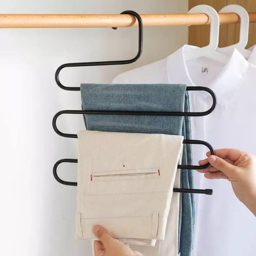 3D S-Shaped Stainless Steel Clothes Hanger