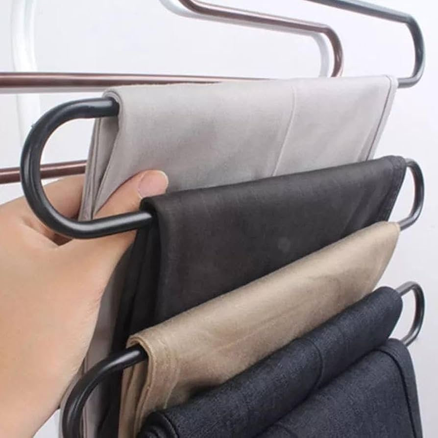 3D S-Shaped Stainless Steel Clothes Hanger