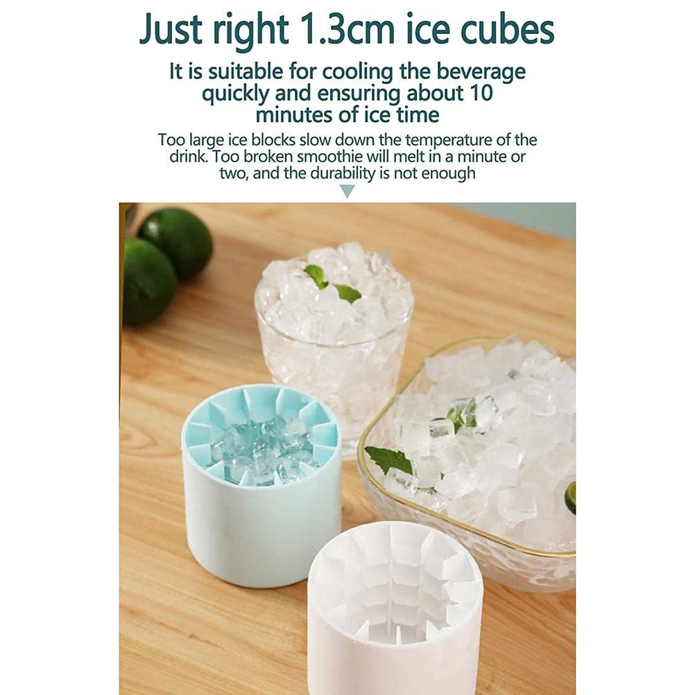 Silicone Ice Making Cup Ice Bucket with Lid - Aqua