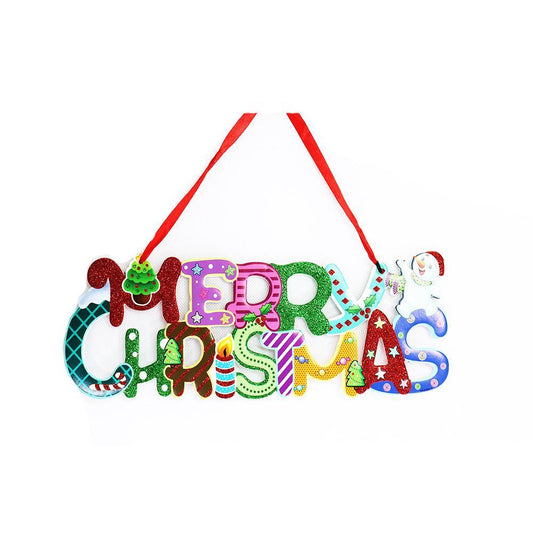 Merry Christmas Foam Door Hanger 32 Cm