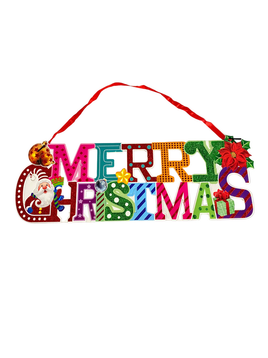 Merry Christmas Foam Door Hanger 42 Cm