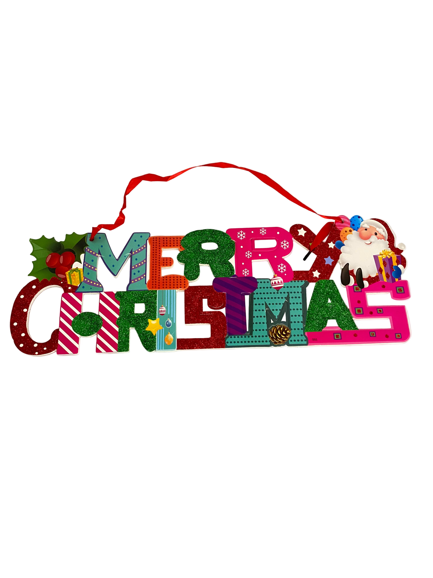 Merry Christmas Foam Door Hanger 42 Cm
