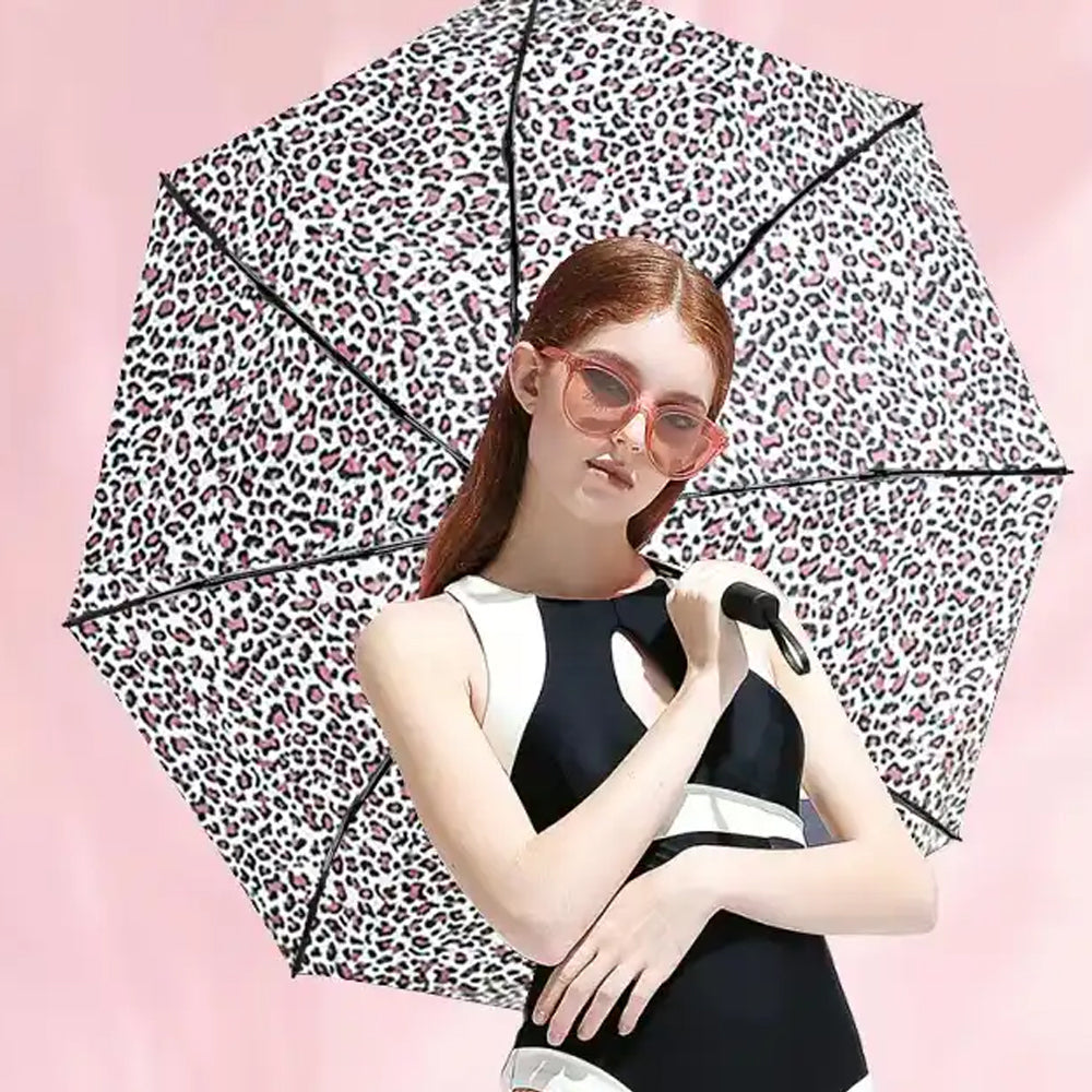 Foldable Leopard Spots Style Umbrella