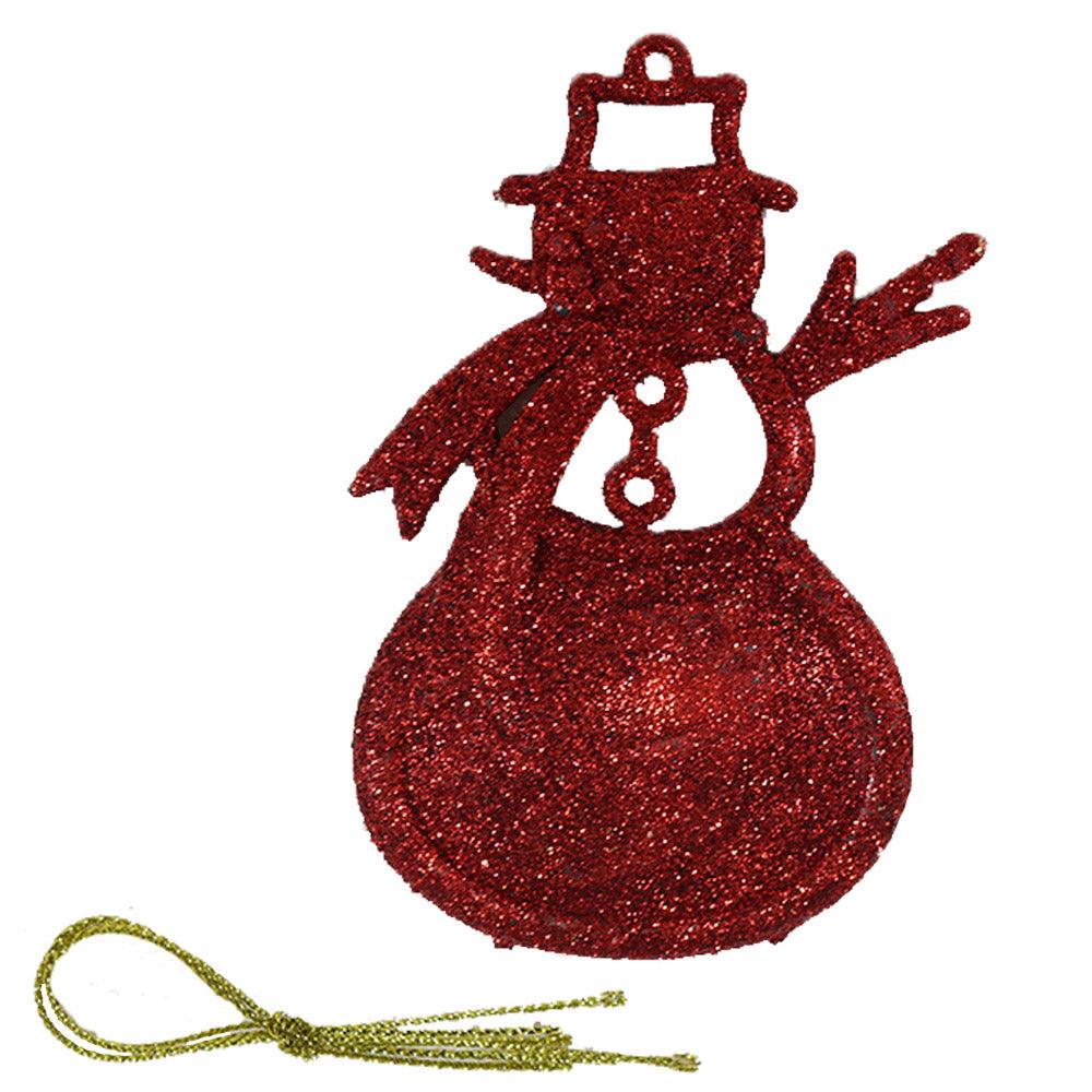 Christmas Glitter Snowman Tree Decoration( 2 PCs)