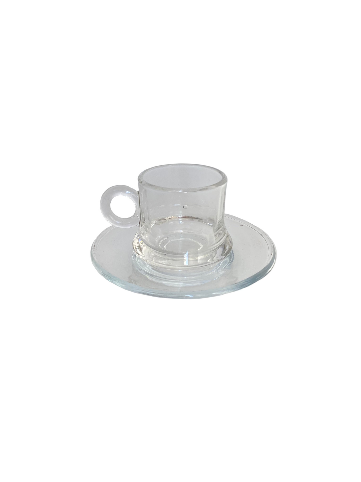 12 PCs Glass Transparent Coffee cups With Saucers Set