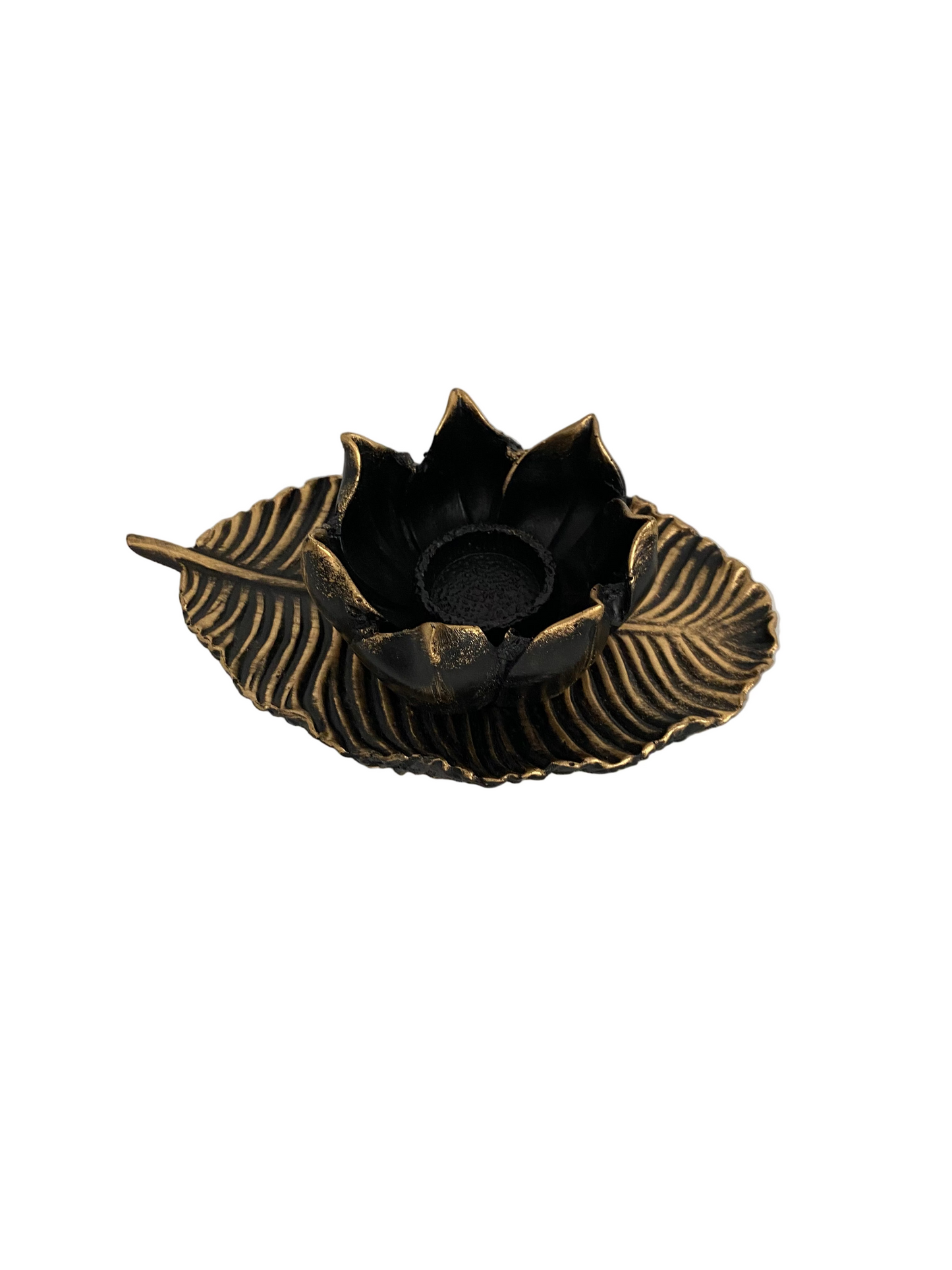 Porcelain Candle Holder - 2 PCs Lotus Flower With Plate