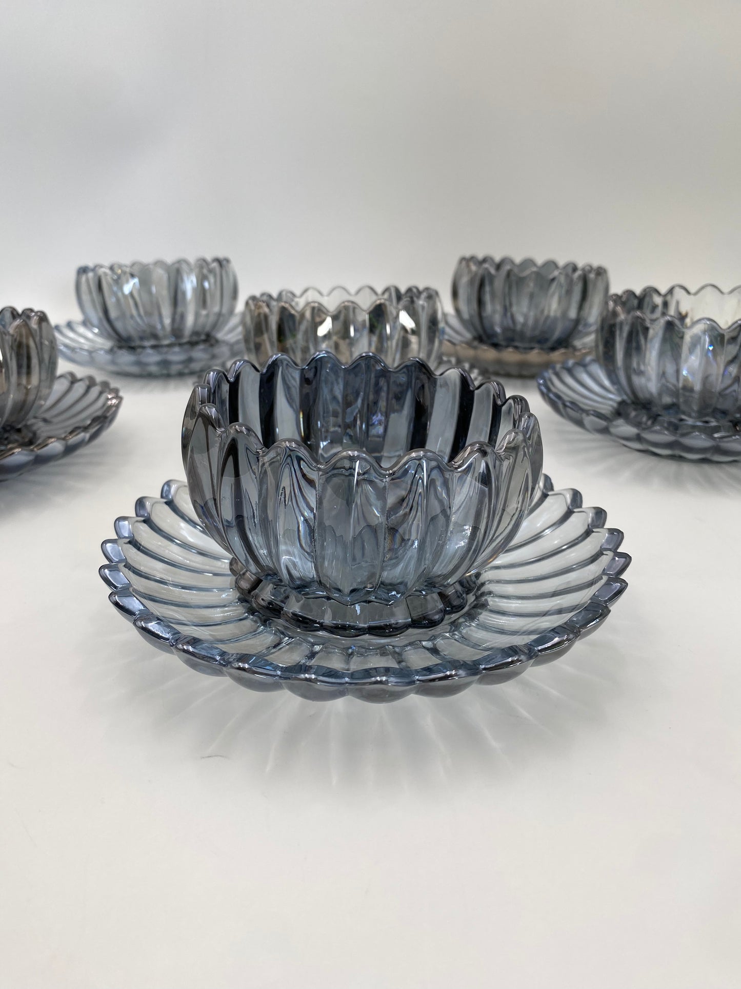Glass bowl with plate