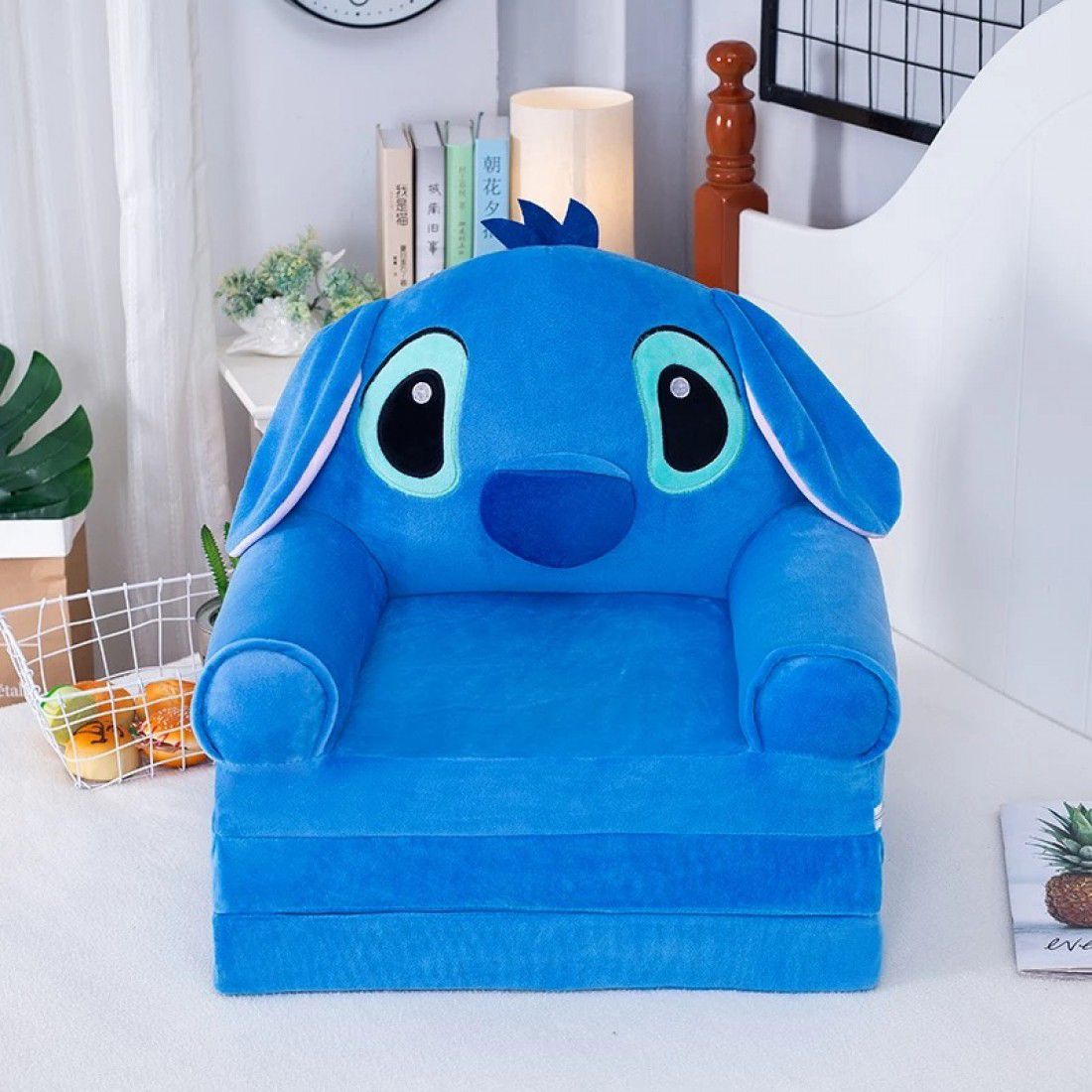 Plush 3-in-1 Foldable Kids Sofa, Stitch