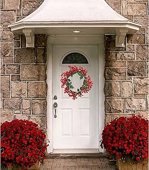 Christmas Wreath - Red Berries and Winter Greenery