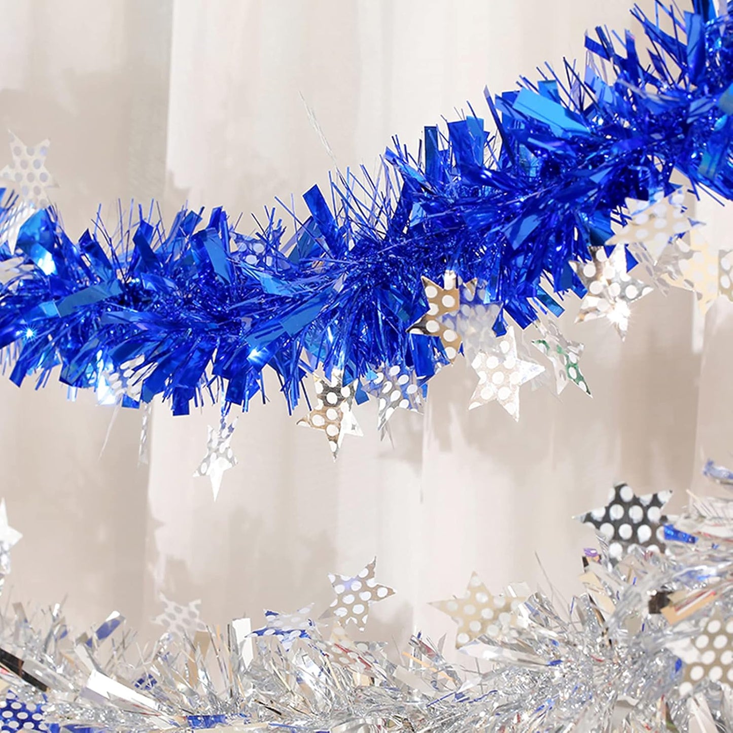 Blue Tincel Garland