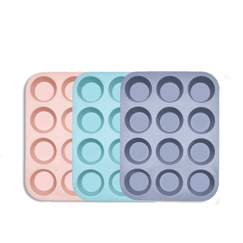 Cookstyle, Silicone 12pcs Round Cupcake Mold