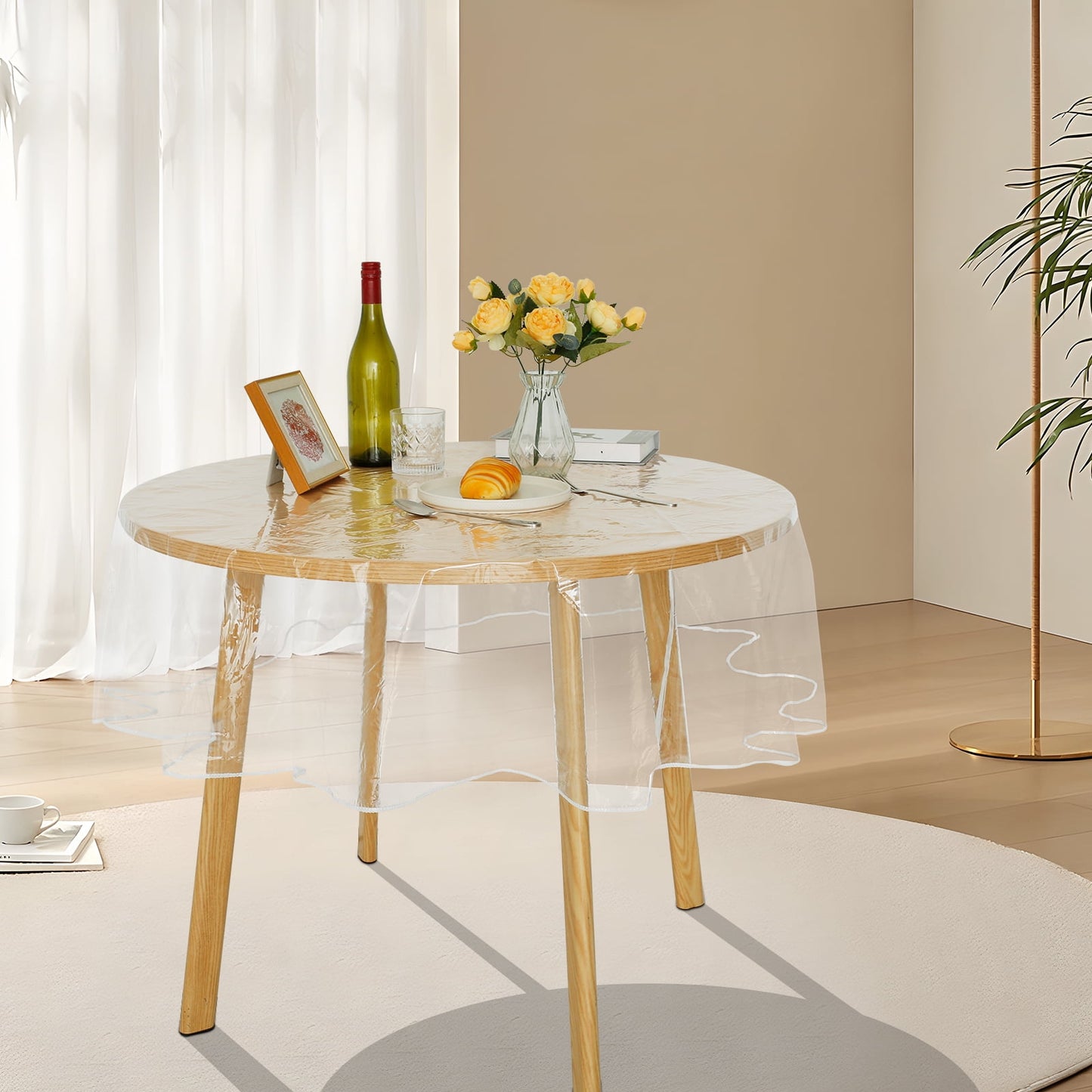 Transparent tablecloth