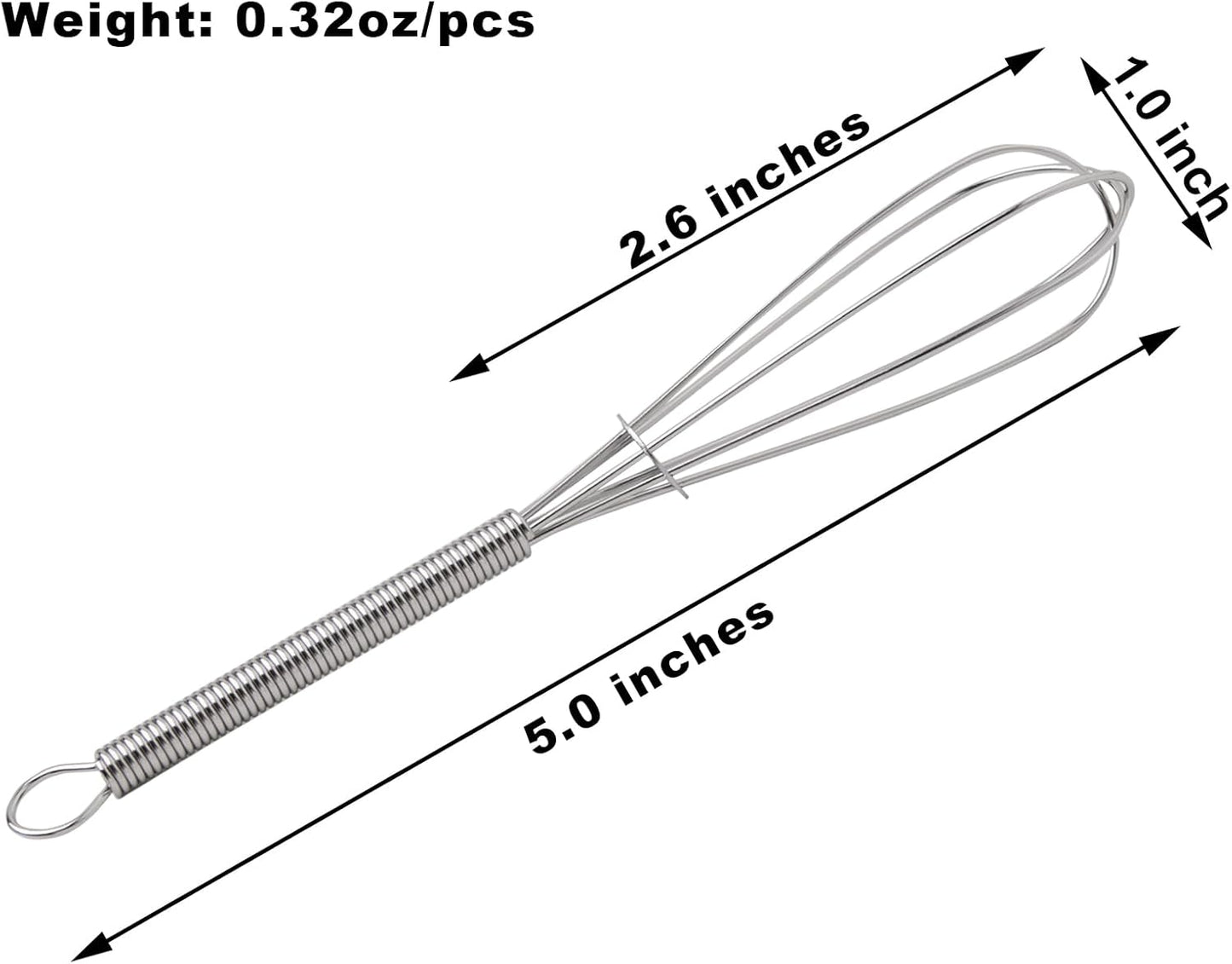 3 pcs Mini whisk stainless steel hand mixer
