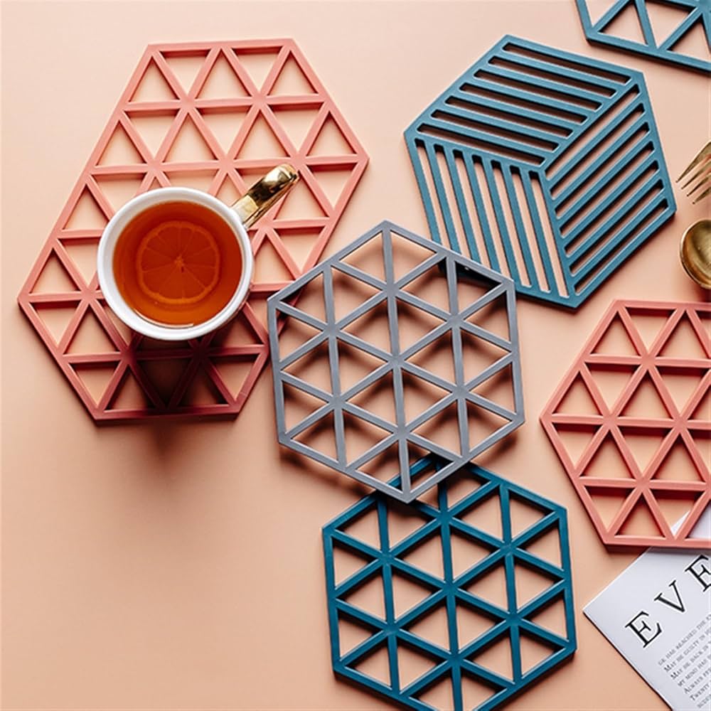4 pcs Silicone Coasters