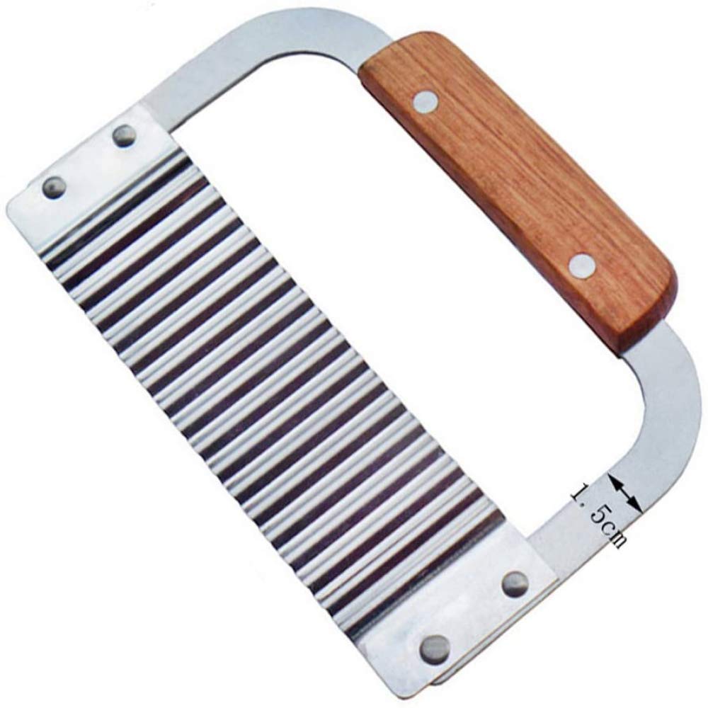 Stainless steel potato wavy knife