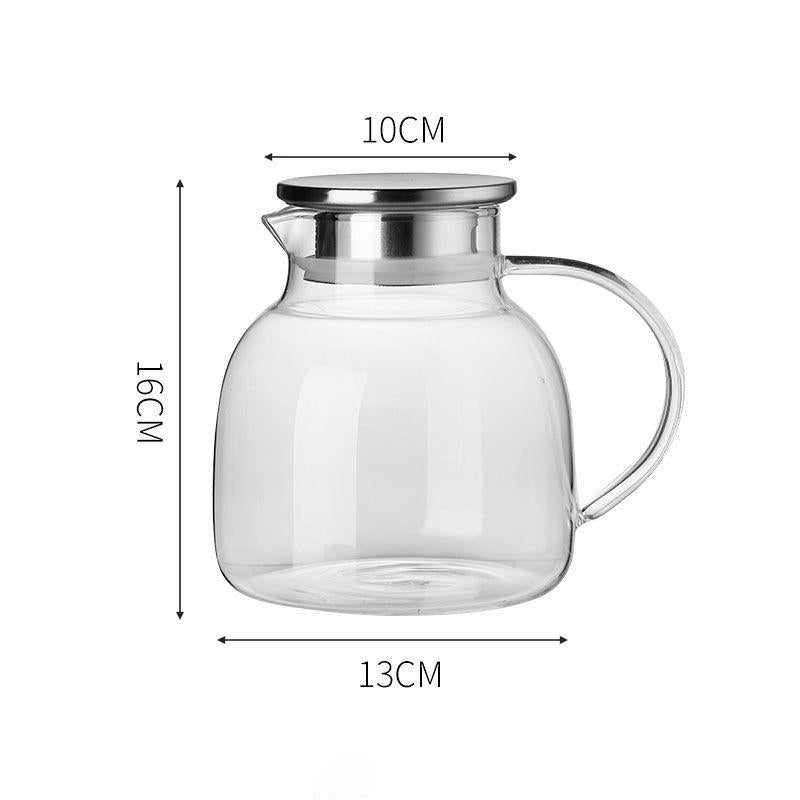 1320 ML Cold Glass Kettle With Stainless Steel Lid