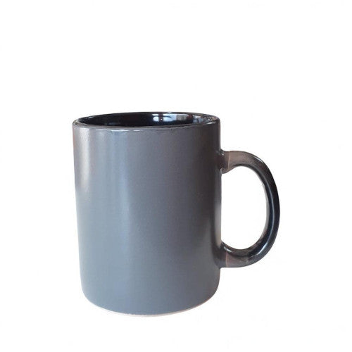 Grey and black Porcelain Mug