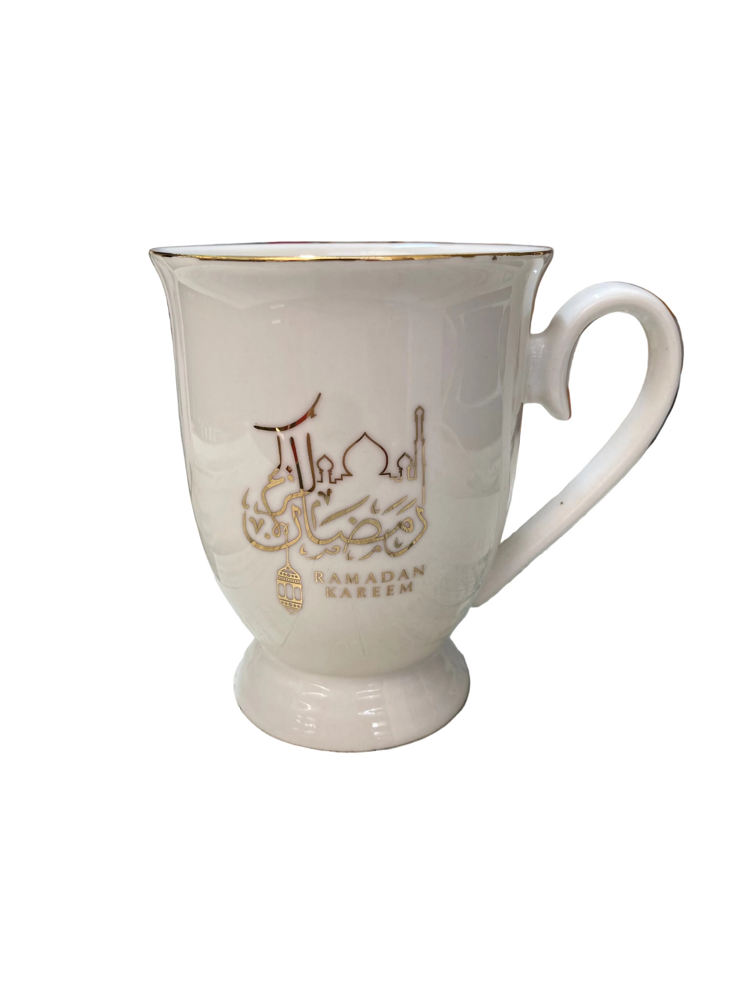 Porcelain Mug “Ramadan Kareem” -White & Gold