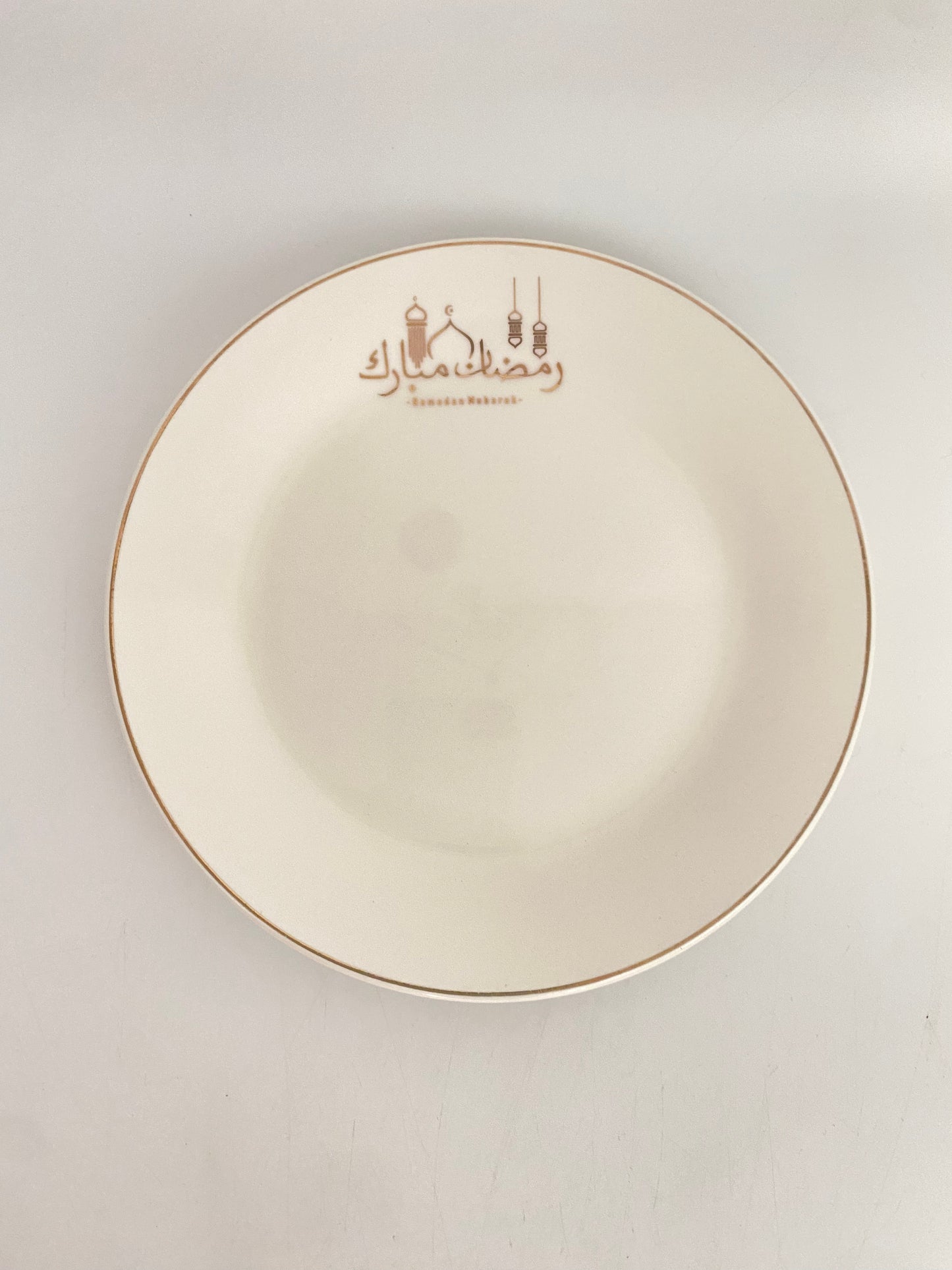 6 Pcs Porcelain Flat Plate “Ramadan Mubarak “ Set