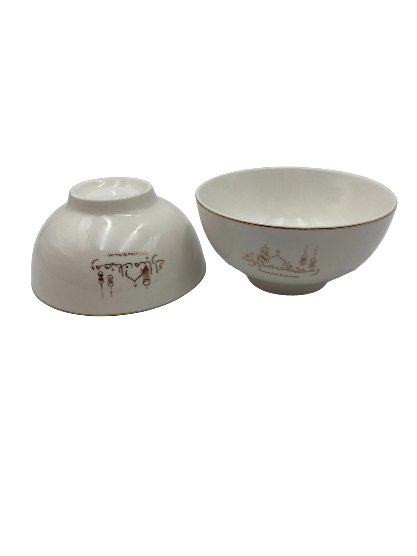 6 Pcs Porcelain Bowl “Ramadan Mubarak” Set