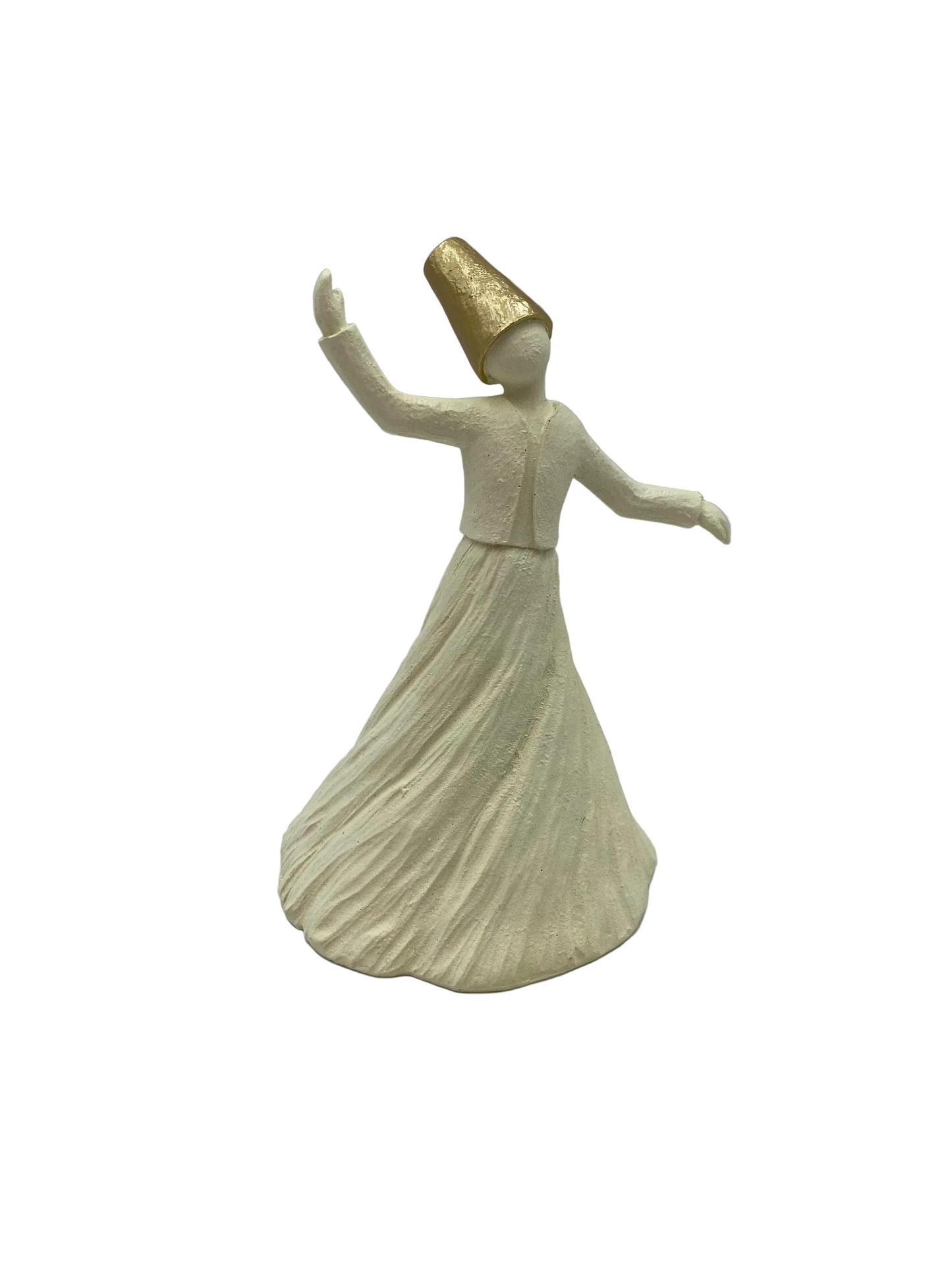 Ivory & Gold Dancing Mawlawi Porcelain Decoration Ornament