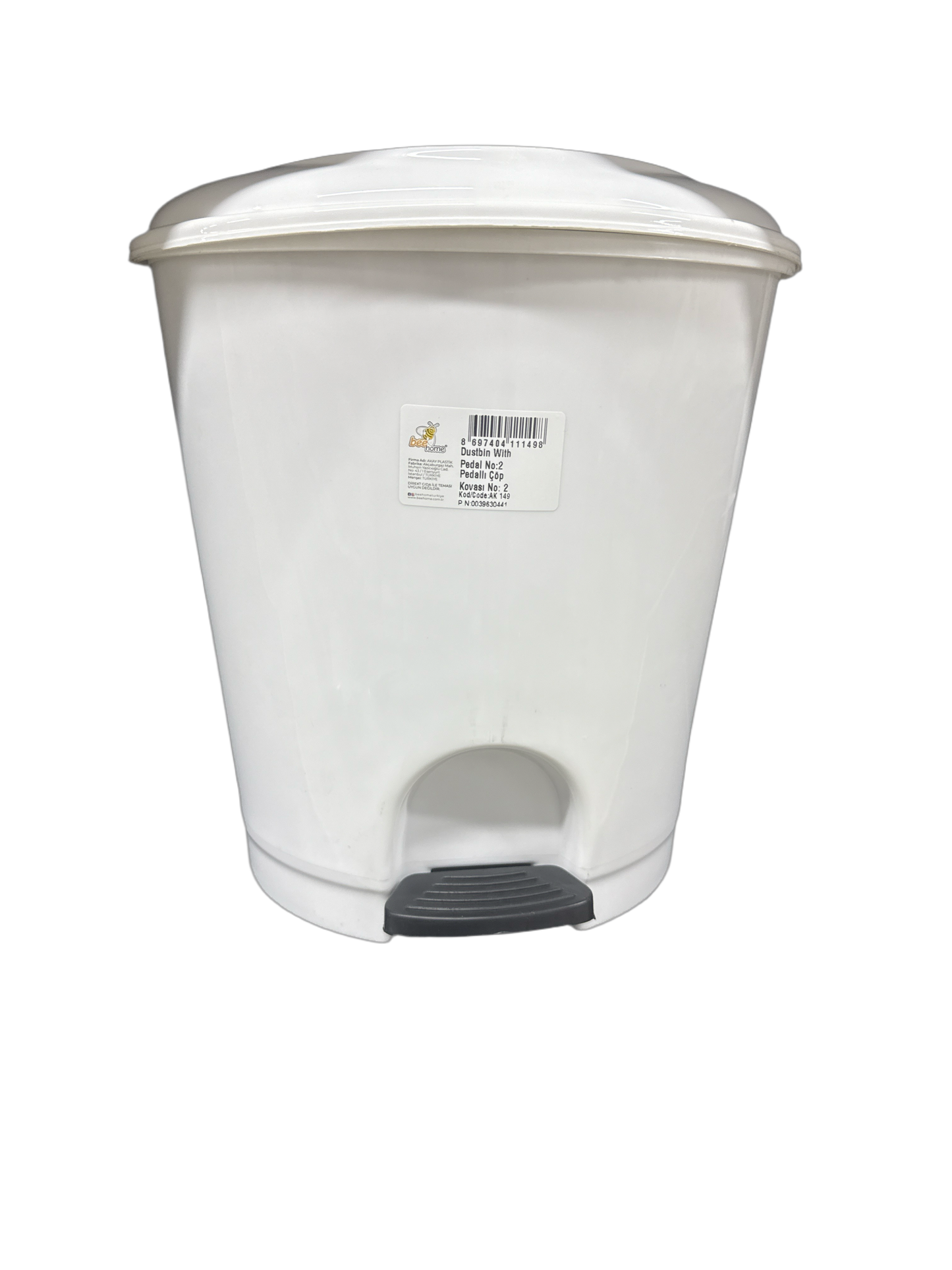 33-liter plastic pedal waste bin