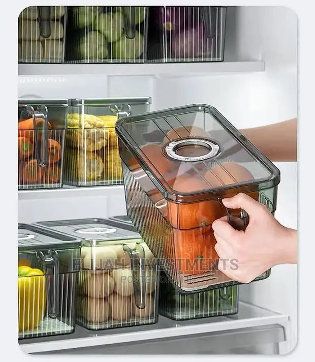 Transparent Acrylic Rectangular Fridge Food container