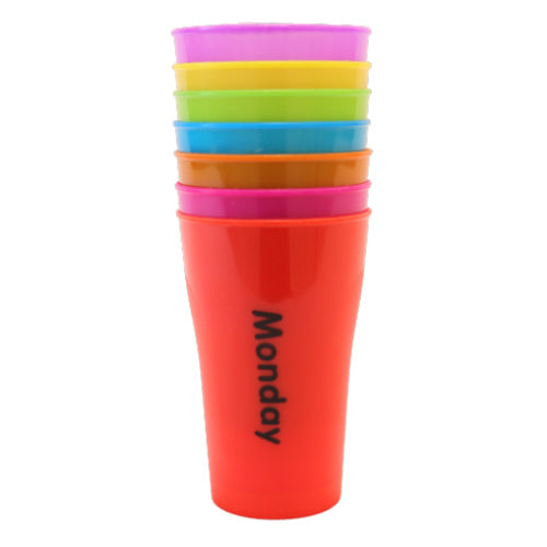 7 Pcs Reusable Plastic Cups Set
