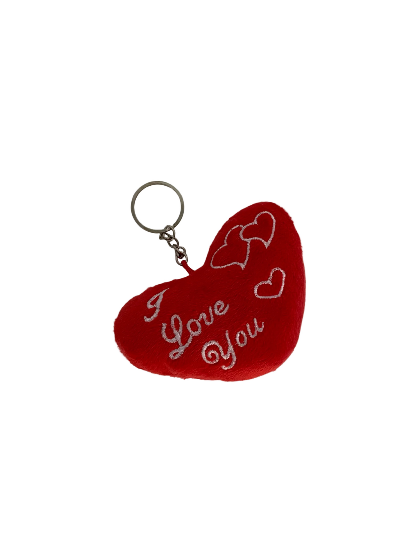 Small Love Heart Shaped Plush Keychain
