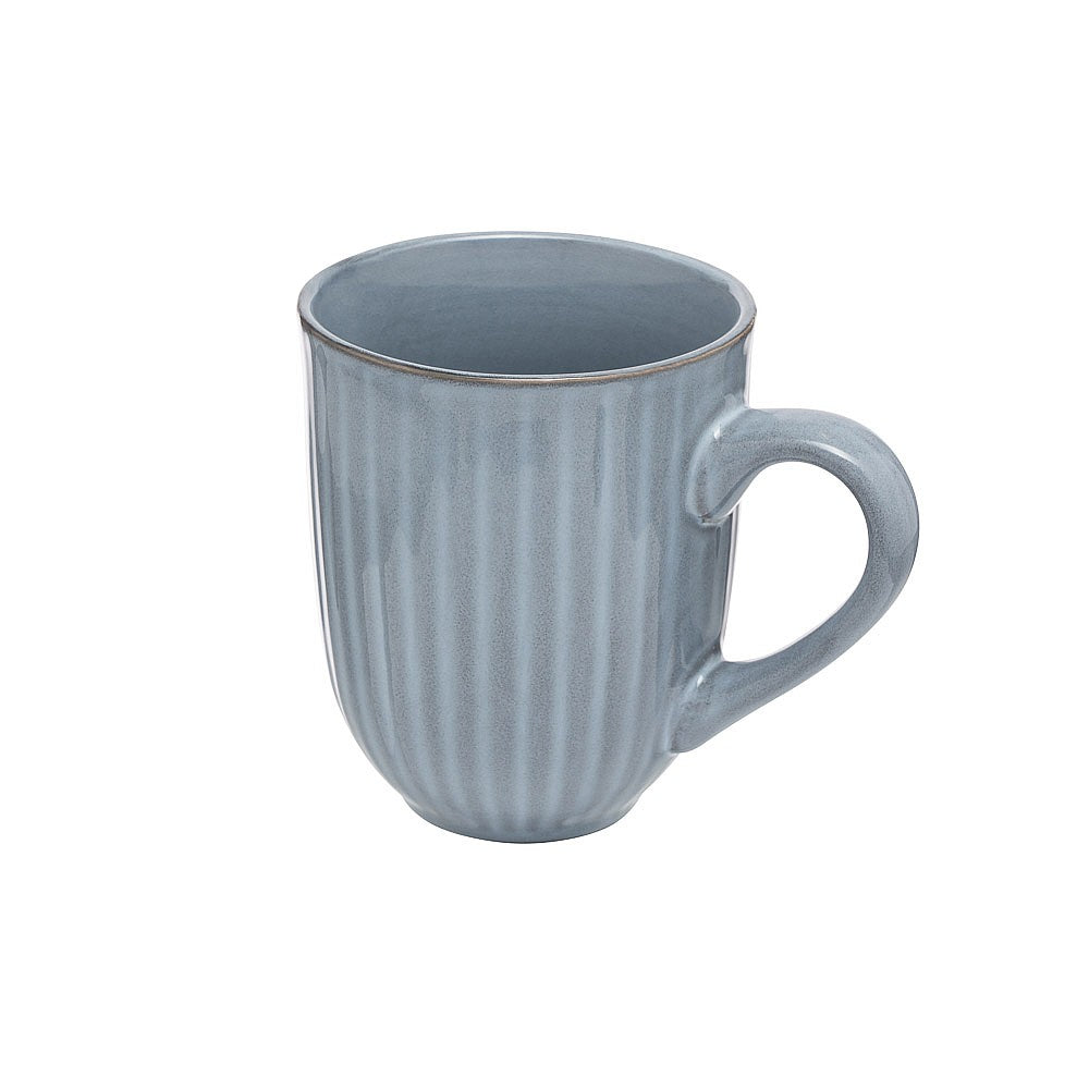 Blue - Ribbed Porcelain Mug