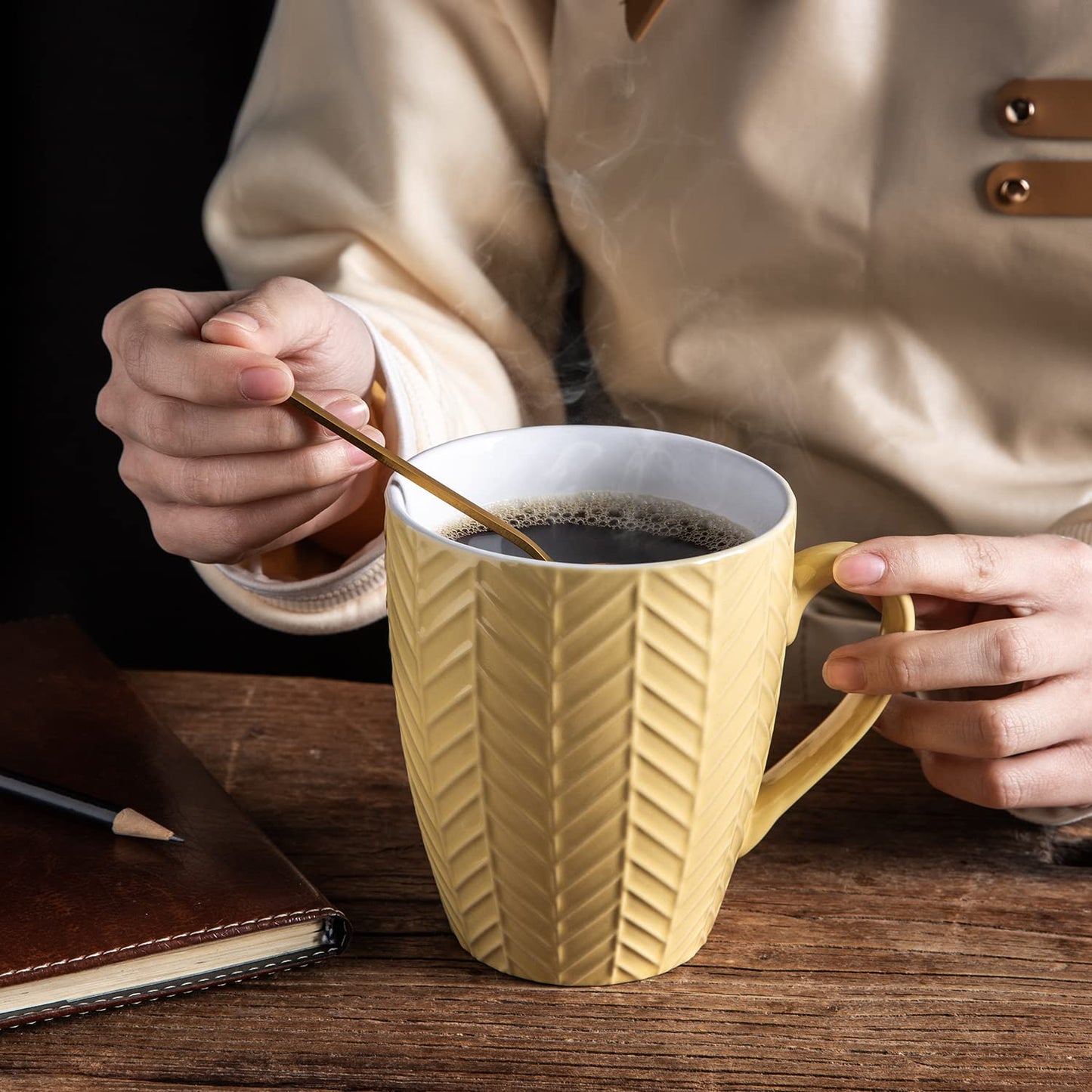 Yellow- Porcelain Mug