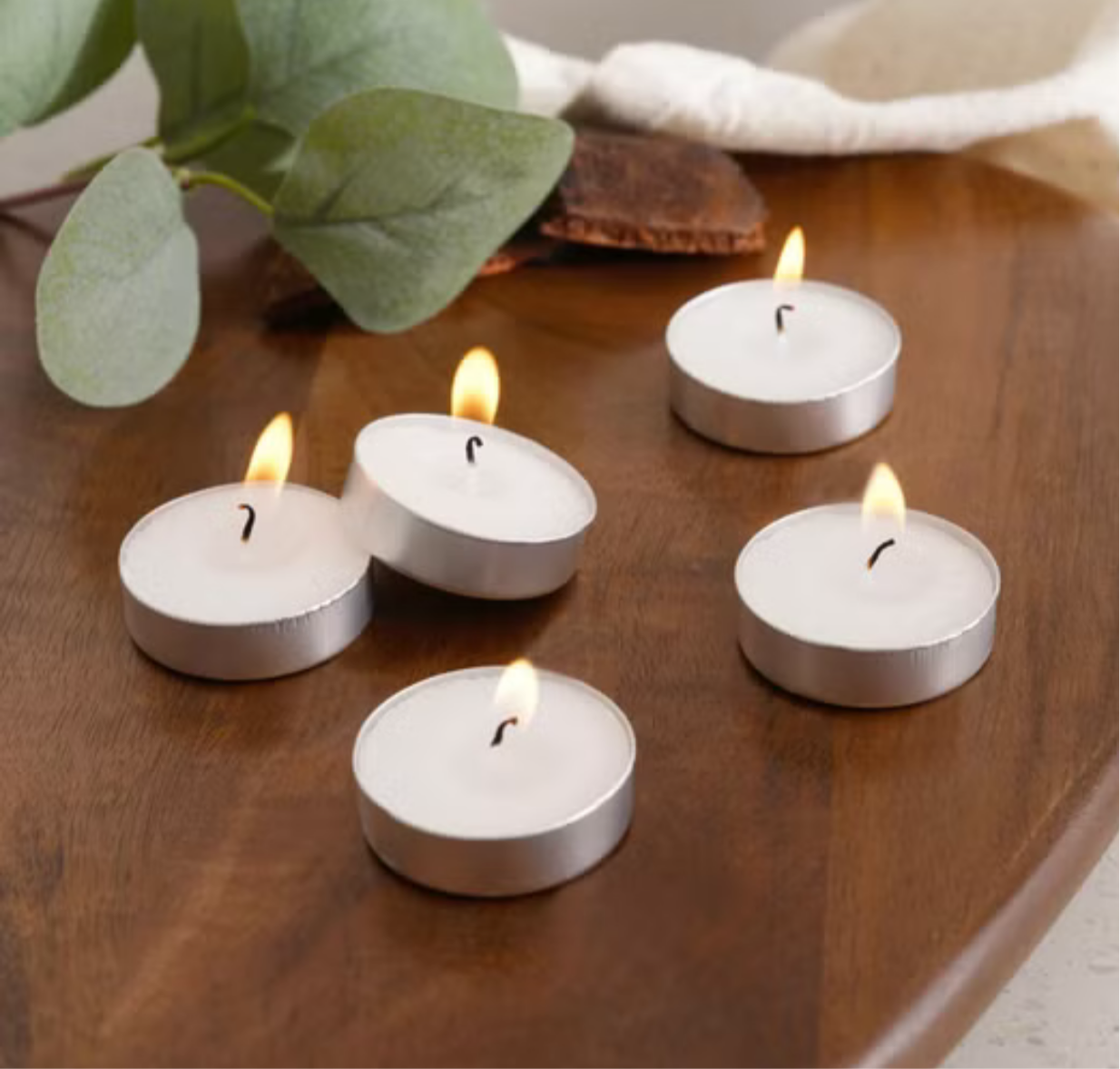 FAMA, 50 Pcs Unscented Tealight Candle Set