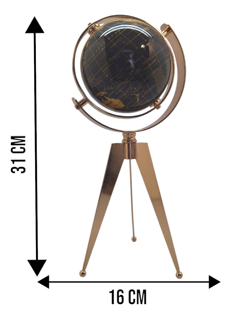 Globe Base with Sophisticated Gold Metal Finish