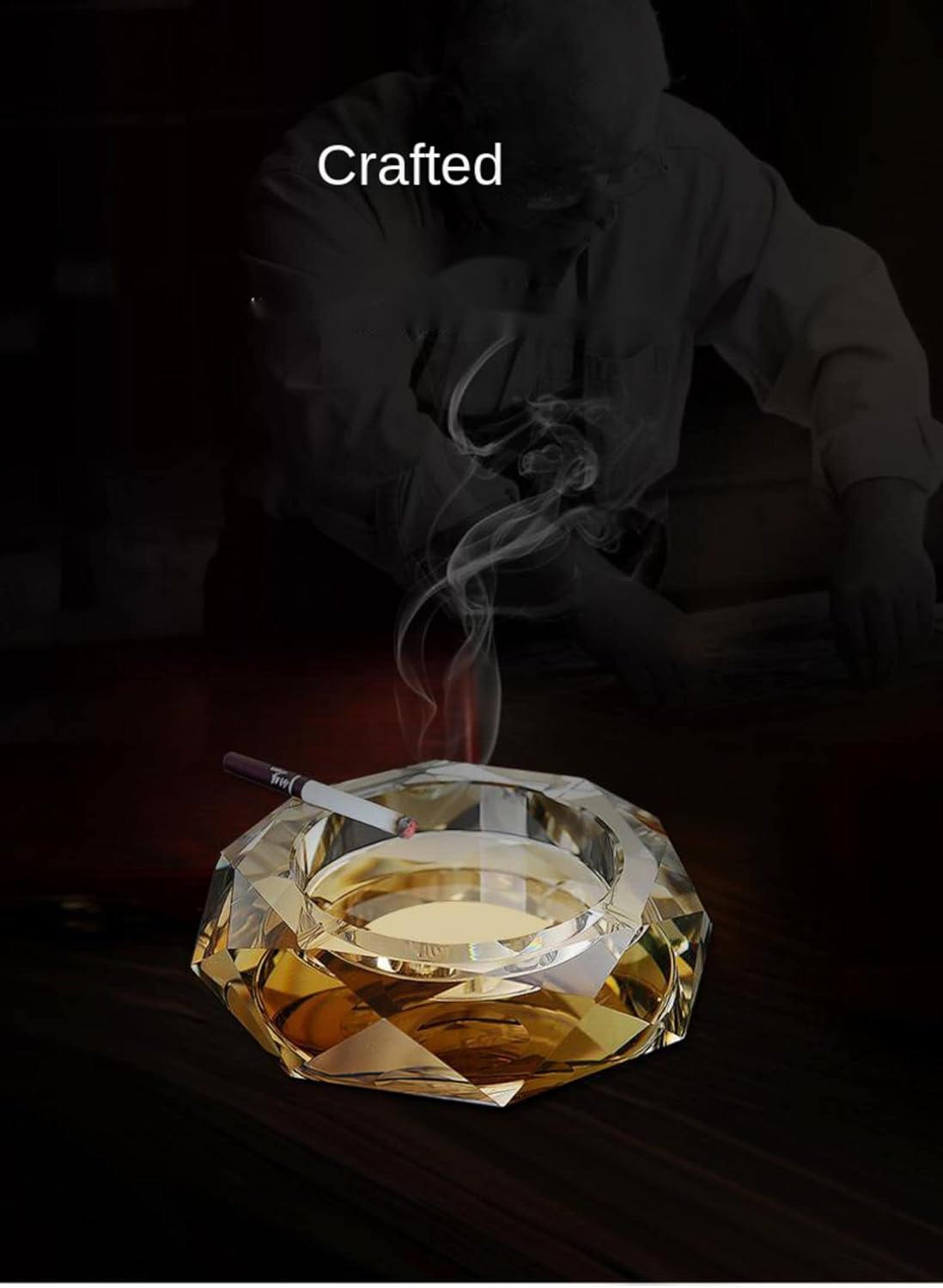 Stylish Crystal Glass Ashtray