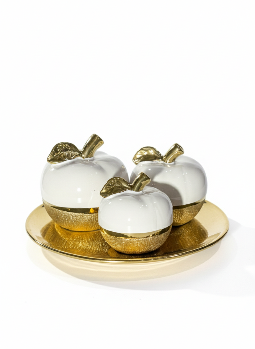 Decorative Tray with 3 Apples